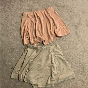 2 suede skater skirts.